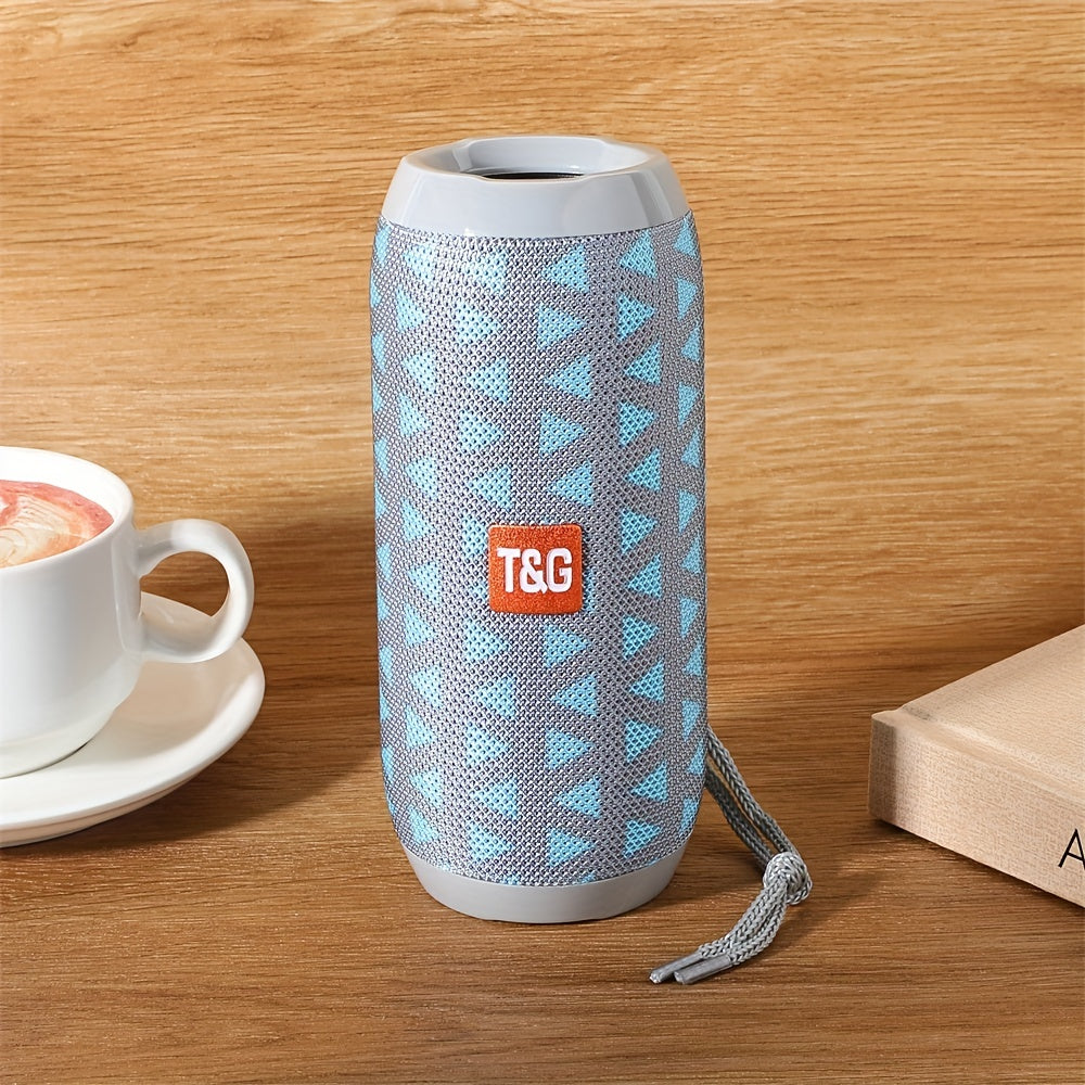 TG117 Portable Wireless Speaker Outdoor Waterproof HiFi Column Stereo Surround Loudspeaker Hands-free TF Card AUX TWS Sound - Enjoy Music Play