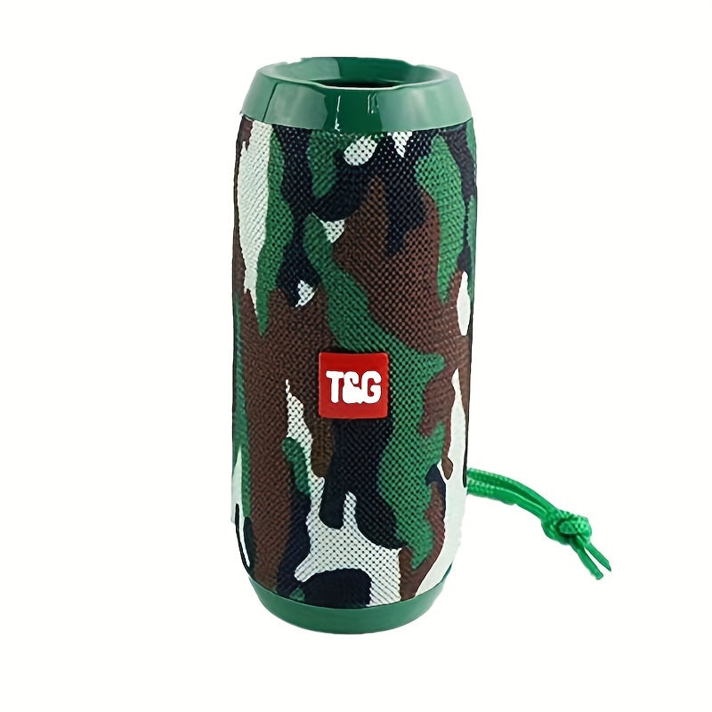 TG117 Portable Wireless Speaker Outdoor Waterproof HiFi Column Stereo Surround Loudspeaker Hands-free TF Card AUX TWS Sound - Enjoy Music Play