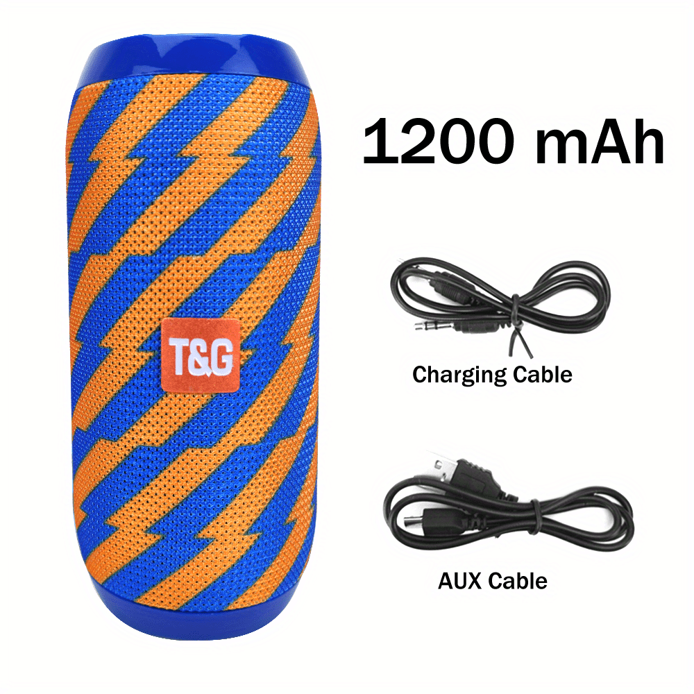 TG117 Portable Wireless Speaker Outdoor Waterproof HiFi Column Stereo Surround Loudspeaker Hands-free TF Card AUX TWS Sound - Enjoy Music Play