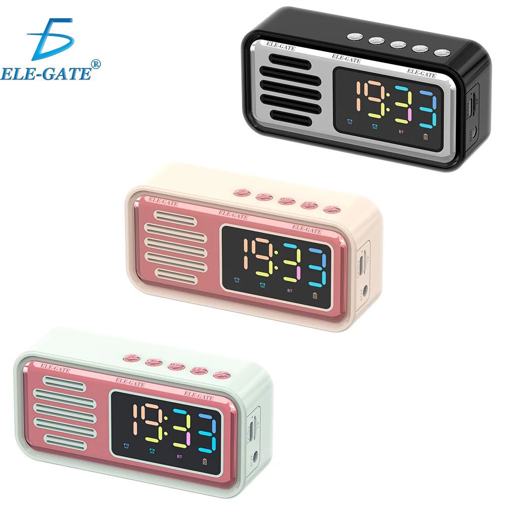 Ele-gate AV.SZ.BC.S22 3W for 5.0 Speaker LED Digital Alarm Clock with Color Display Home Use
