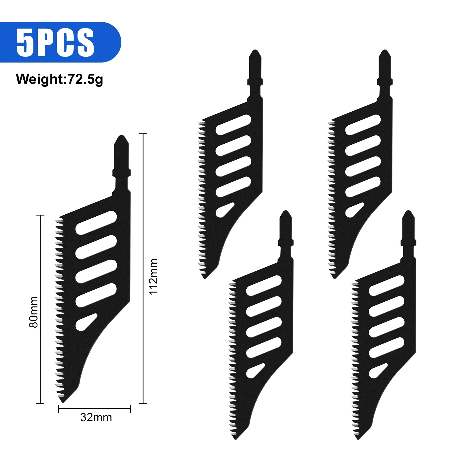Jigsaw Blade Extra Long Heavy Duty Scroll Saw Blades T-Shank Fine Coarse Teeth for Wood Aluminum Tight Spaces