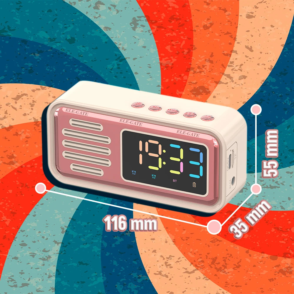 Ele-gate AV.SZ.BC.S22 3W for 5.0 Speaker LED Digital Alarm Clock with Color Display Home Use