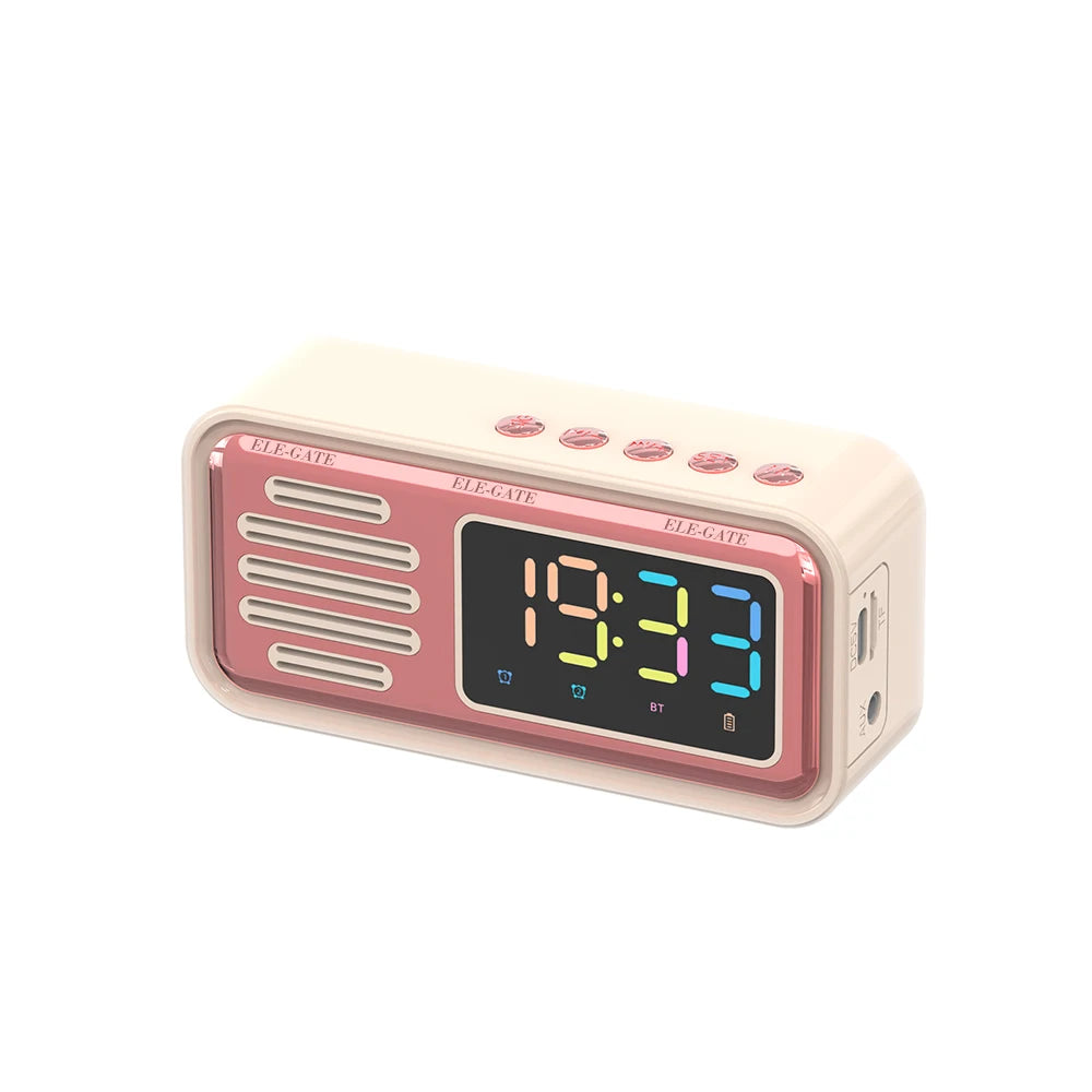 Ele-gate AV.SZ.BC.S22 3W for 5.0 Speaker LED Digital Alarm Clock with Color Display Home Use