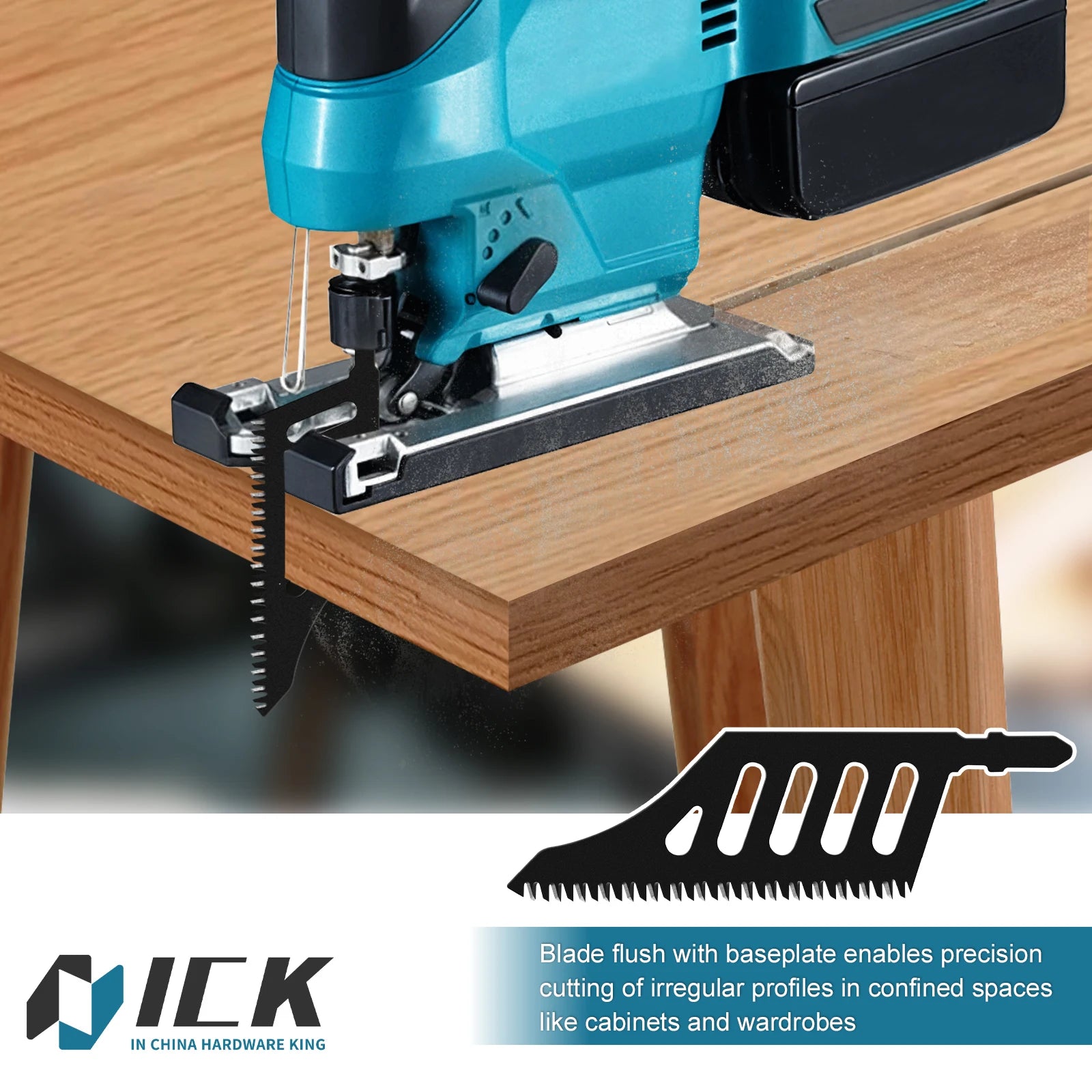 Jigsaw Blade Extra Long Heavy Duty Scroll Saw Blades T-Shank Fine Coarse Teeth for Wood Aluminum Tight Spaces