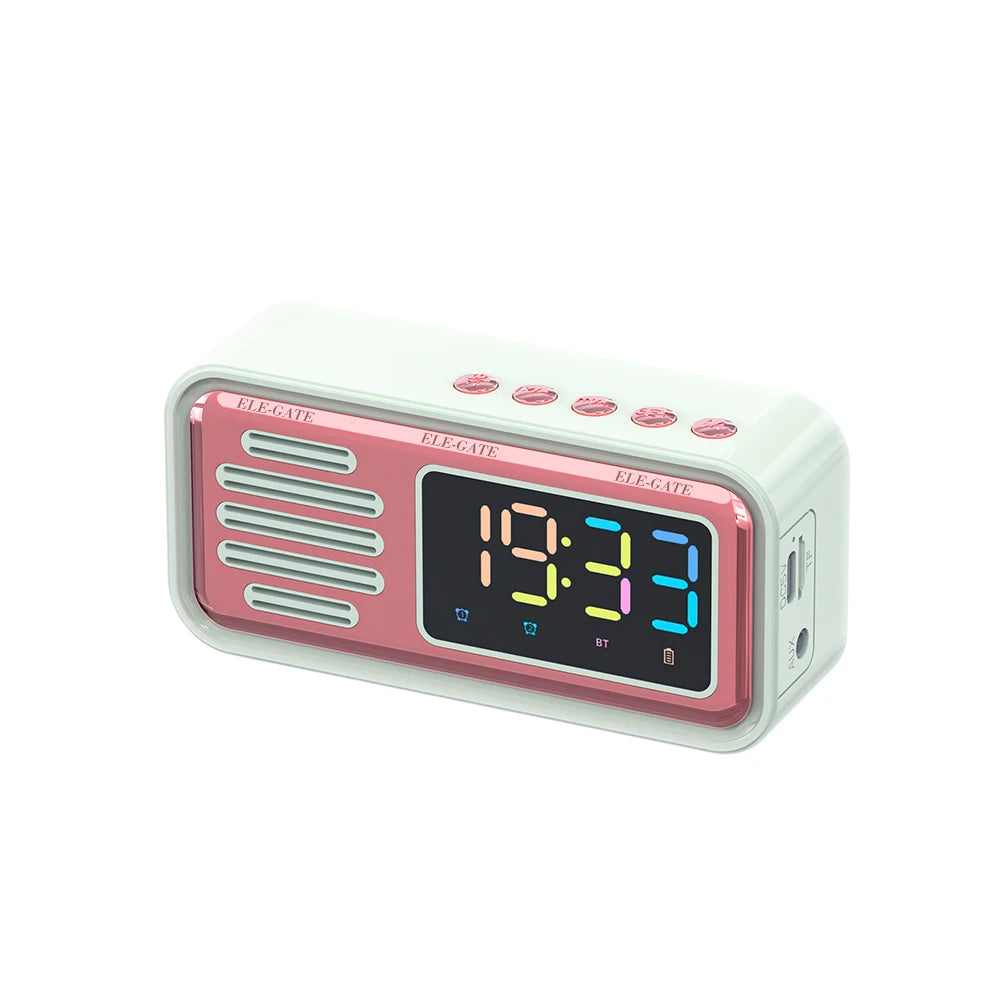 Ele-gate AV.SZ.BC.S22 3W for 5.0 Speaker LED Digital Alarm Clock with Color Display Home Use