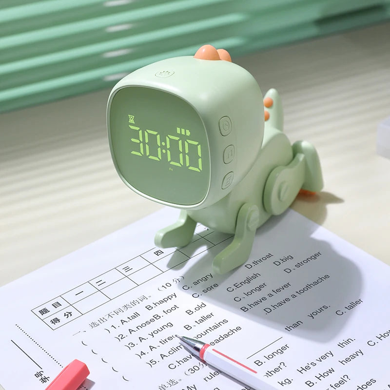 Funny Cute Dinosaur Digital Alarm Clock Smart Table Clock for Children with Night Light Bedside and Desktop Kids Sleep Trainer