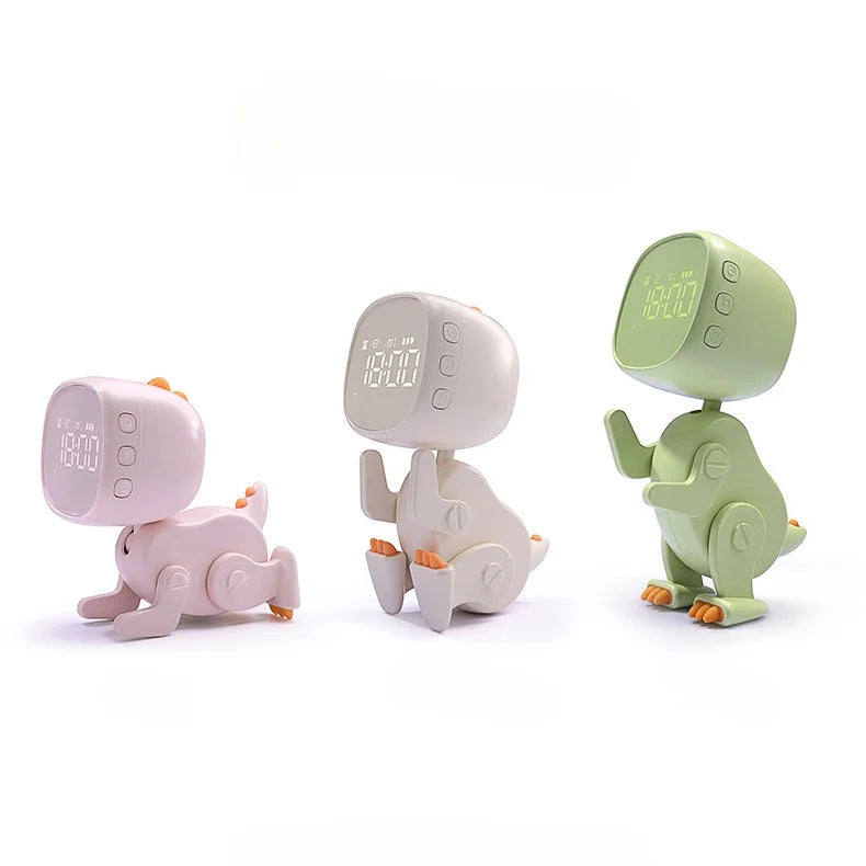 Funny Cute Dinosaur Digital Alarm Clock Smart Table Clock for Children with Night Light Bedside and Desktop Kids Sleep Trainer