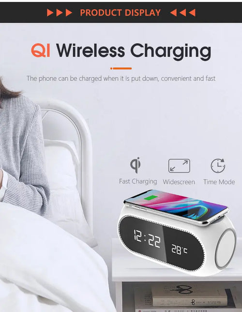 Best Selling Product  Wireless Charging for iphone 15 Temperature Display 15w Wireless Charger LED Digital Alarm Clock Type C