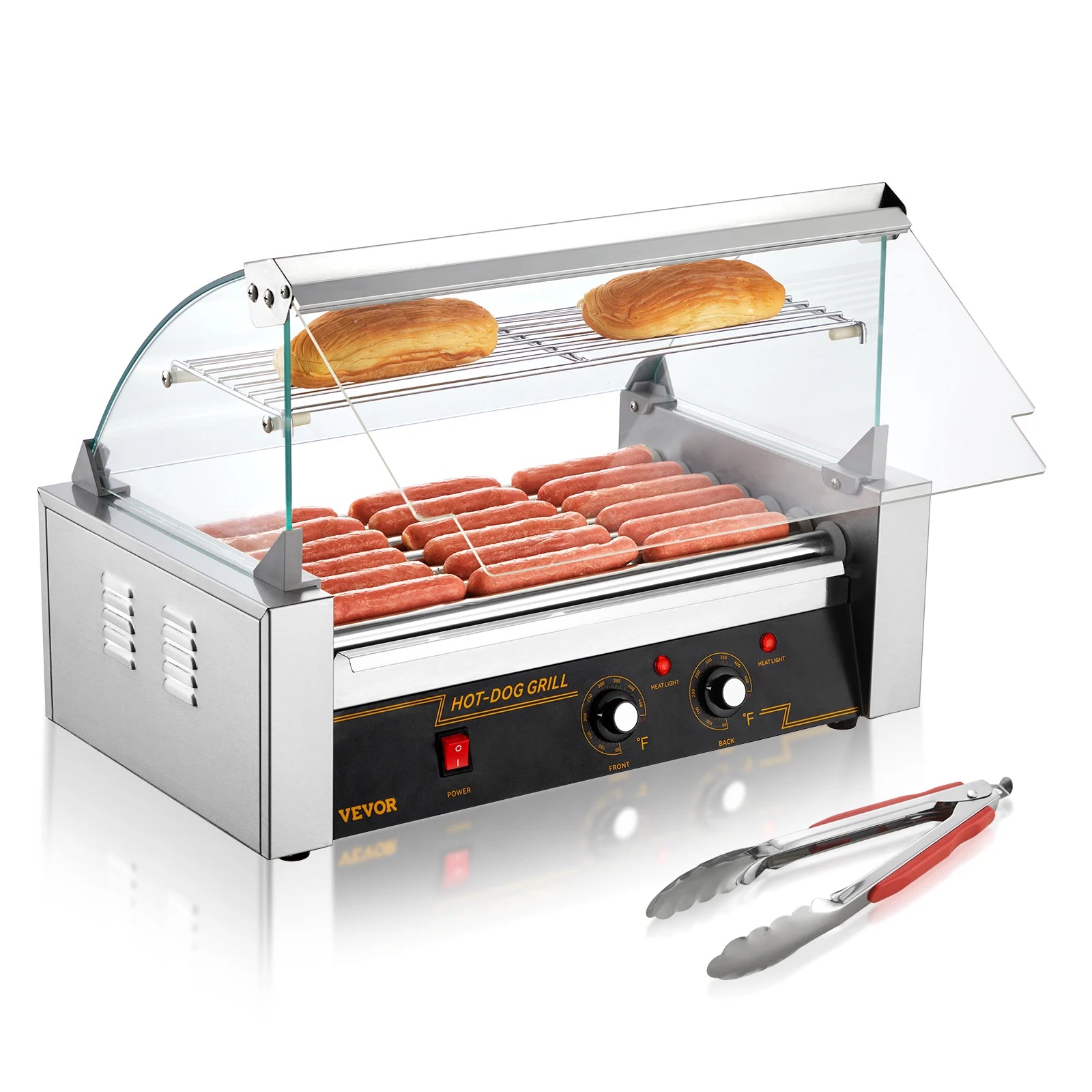SucceBuy 5/7/11 Rods Commercial Hot Dog Roller Electric Sausage Maker Barbecue Grill Machine for Camping Party Home Appliance
