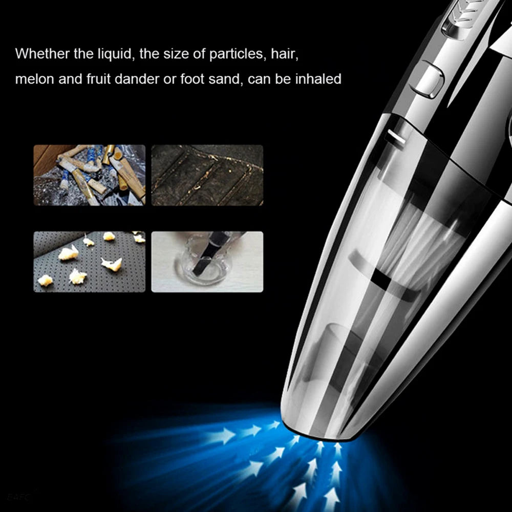 Wireless Handheld Vacuum Cleaner USB Charging Car Vacuum Cleaner Portable Wet&Dry Handheld strong Suction Cordless 12000pa