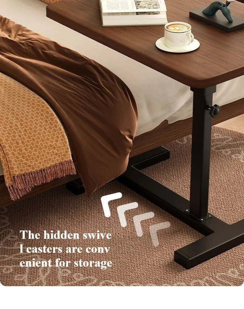 Mobile Bedside Table Household Office Desk Bedroom Folding Tables Student Dormitory Elevating Computer Desk Movable Workbench