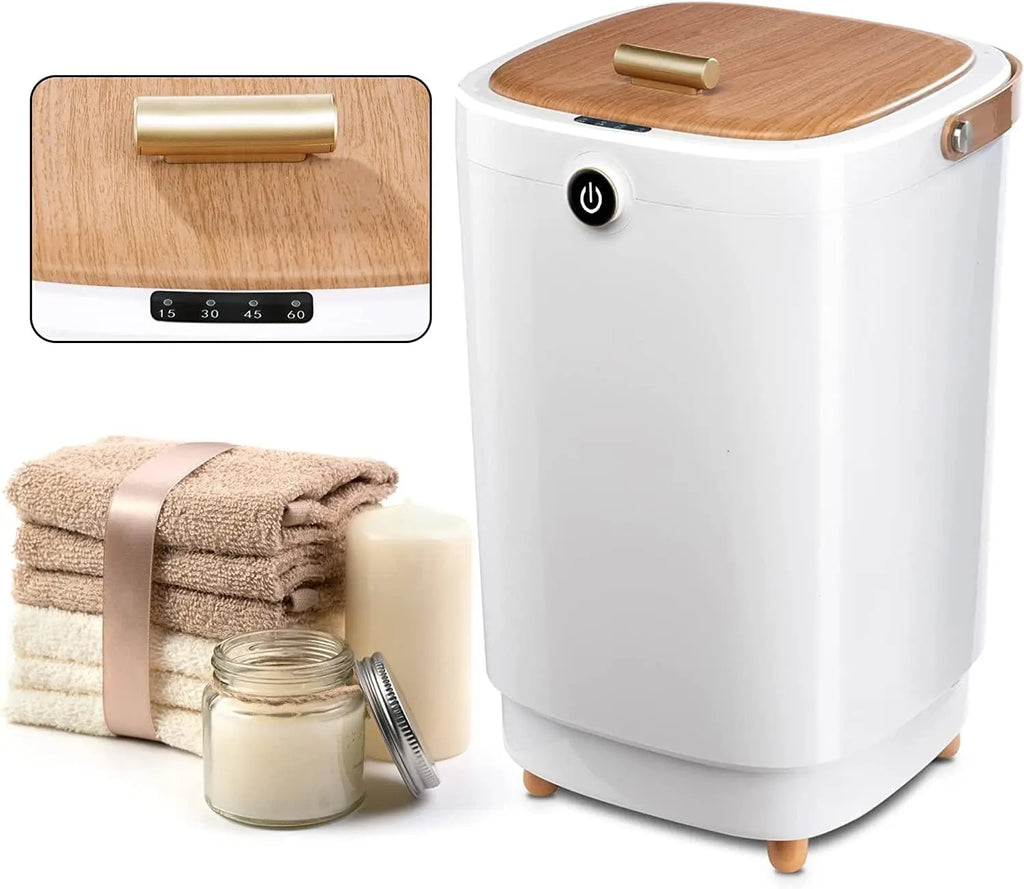 Large Portable Towel Warmer for Bathroom, Heats Two Oversized Towels with Timer Auto Shut Off, Yellow