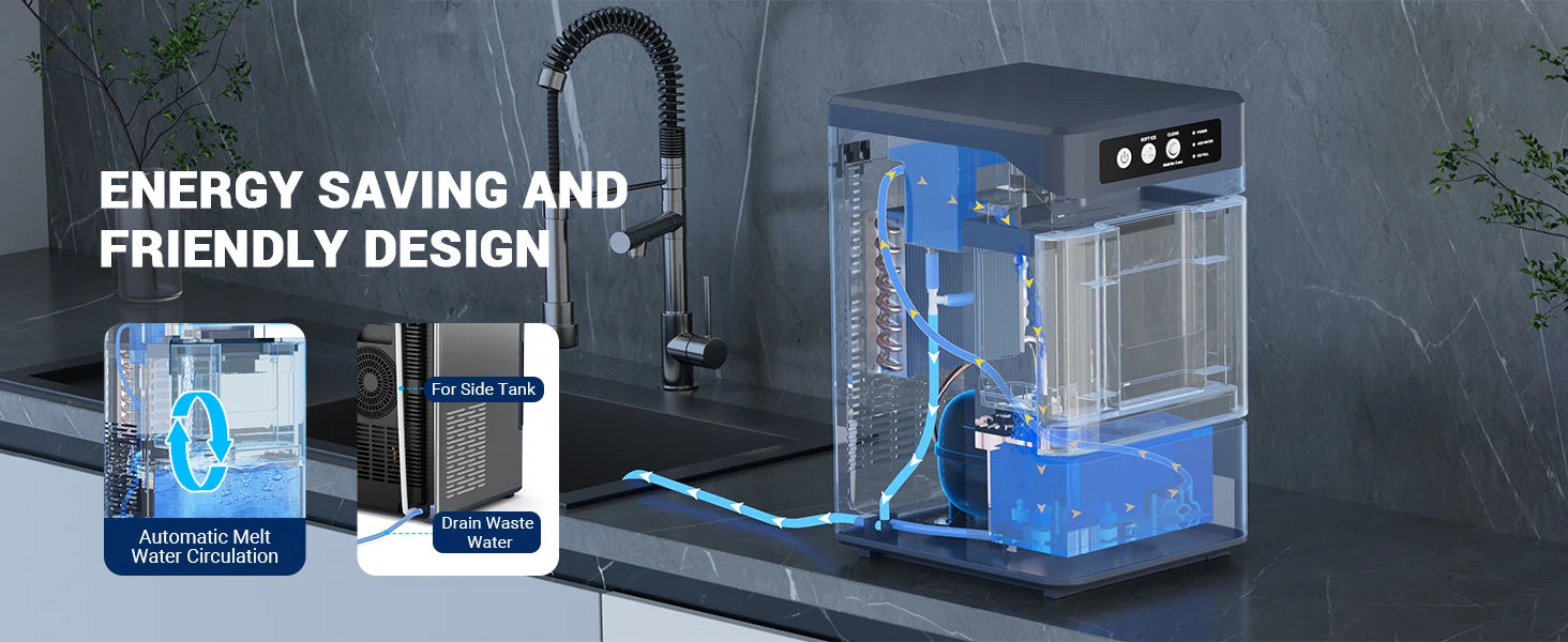 44Lbs/24H Nugget Ice Maker with 0.8 Gallon Tank,Self-Cleaning Portable Countertop Ice Maker,Soft Chewable Pellet Ice Machine