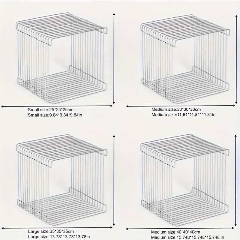 Silvery Metal Geometric Designer Lip-Shaped Stool Creative Storage Solution for Small Apartments Corner Utilization