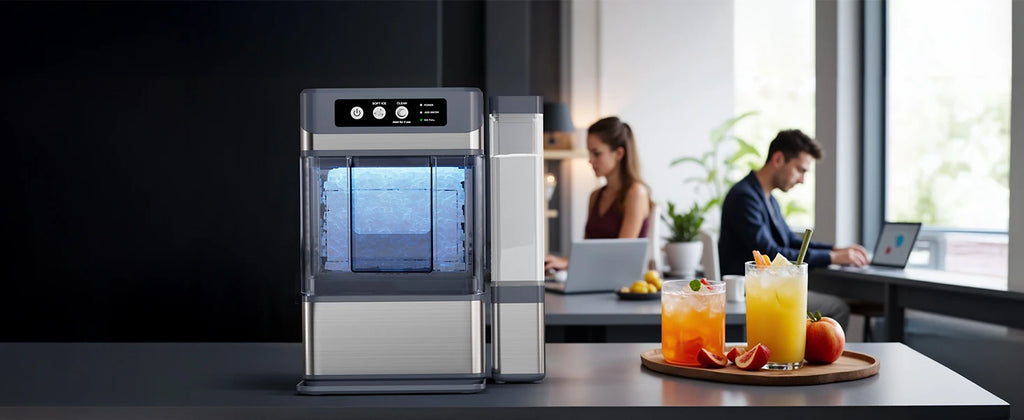 44Lbs/24H Nugget Ice Maker with 0.8 Gallon Tank,Self-Cleaning Portable Countertop Ice Maker,Soft Chewable Pellet Ice Machine