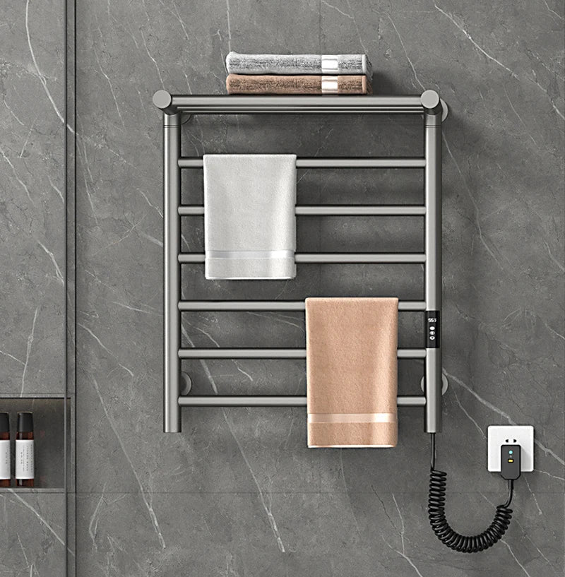 Towel Warmer 304 Stainless Steel 30-70°C adjustment 1-9H timing Smart Heated Electric Towel Rack 50*66*23.5cm 110V/220V