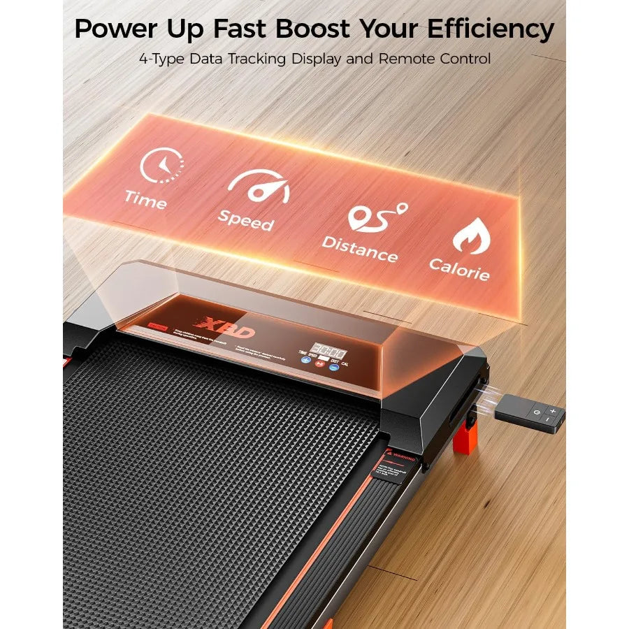 Walking Pad with Incline Under Desk Treadmill for Home Small Office Use 2.5HP Low Noise Portable Treadmill with 330 Lbs Weight