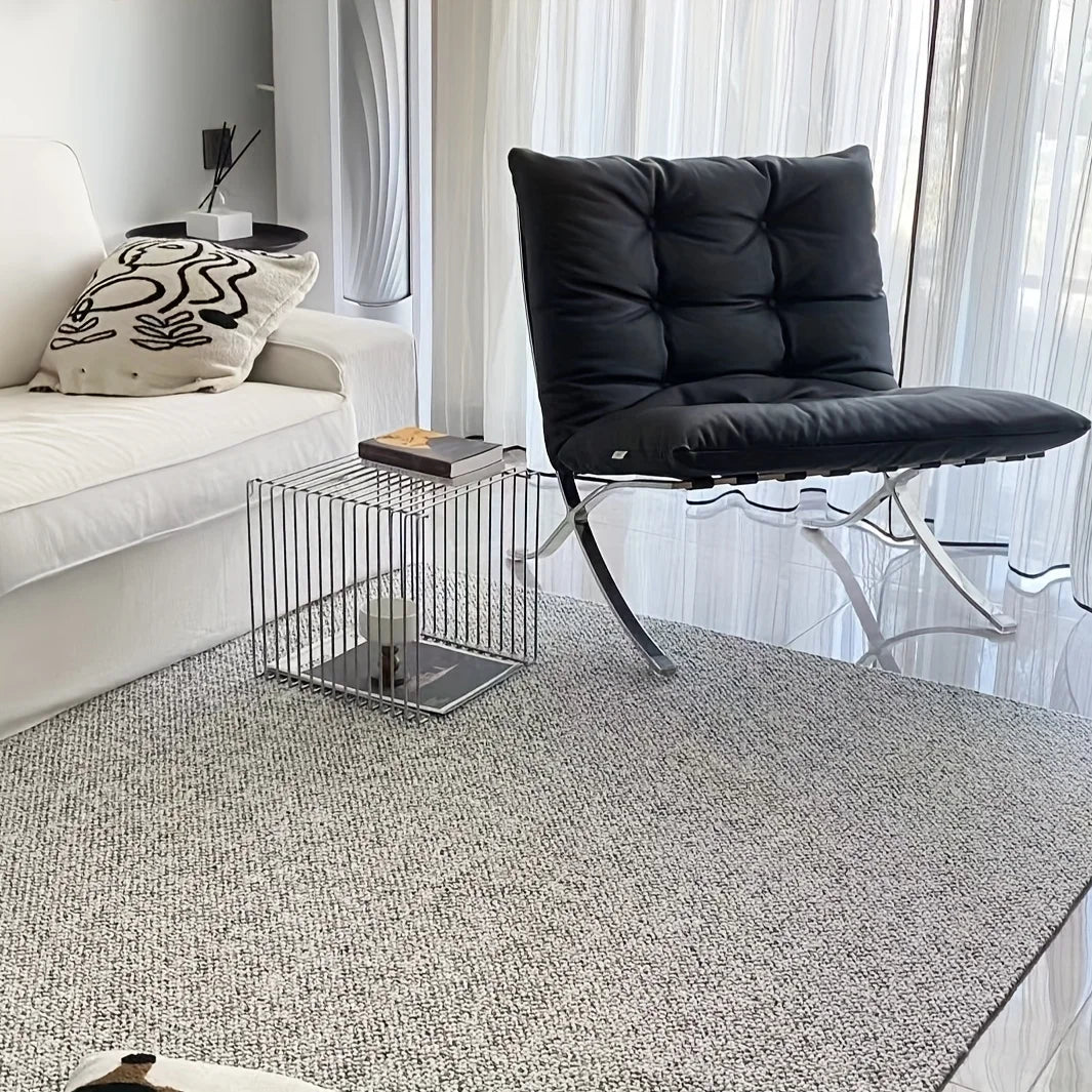 Silvery Metal Geometric Designer Lip-Shaped Stool Creative Storage Solution for Small Apartments Corner Utilization