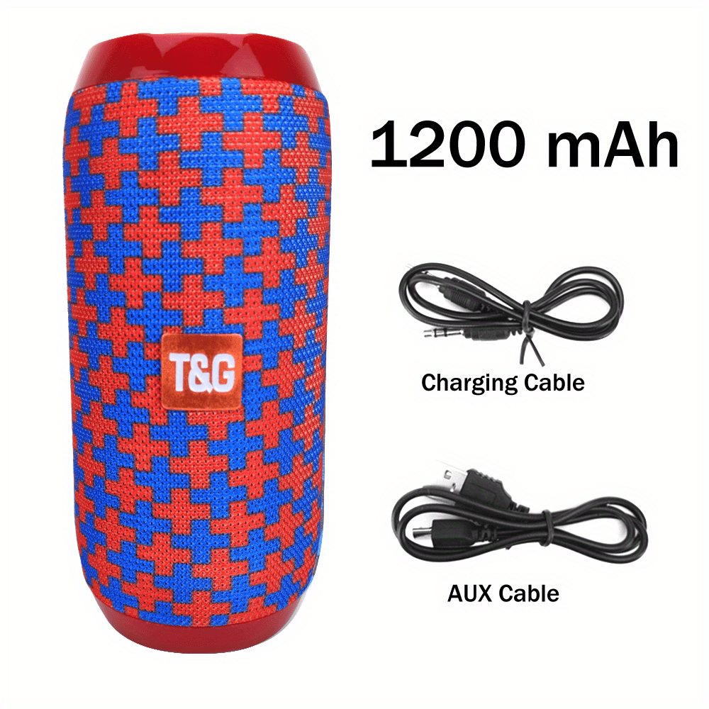 TG117 Portable Wireless Speaker Outdoor Waterproof HiFi Column Stereo Surround Loudspeaker Hands-free TF Card AUX TWS Sound - Enjoy Music Play