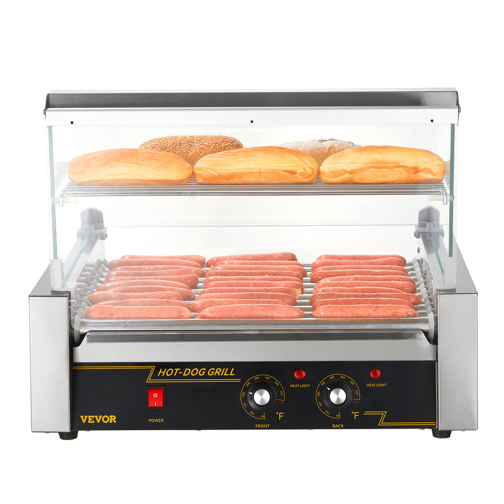 SucceBuy 5/7/11 Rods Commercial Hot Dog Roller Electric Sausage Maker Barbecue Grill Machine for Camping Party Home Appliance