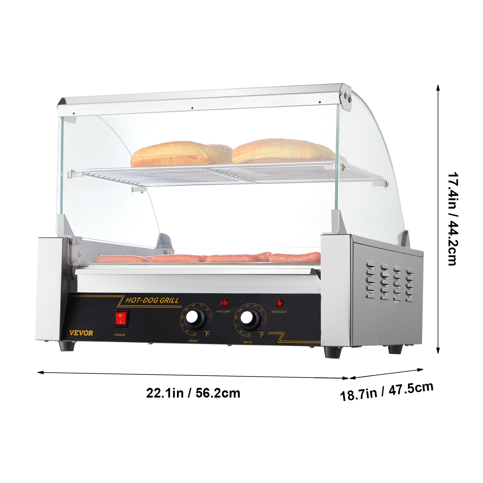 SucceBuy 5/7/11 Rods Commercial Hot Dog Roller Electric Sausage Maker Barbecue Grill Machine for Camping Party Home Appliance