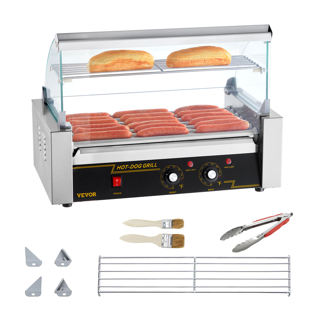 SucceBuy 5/7/11 Rods Commercial Hot Dog Roller Electric Sausage Maker Barbecue Grill Machine for Camping Party Home Appliance