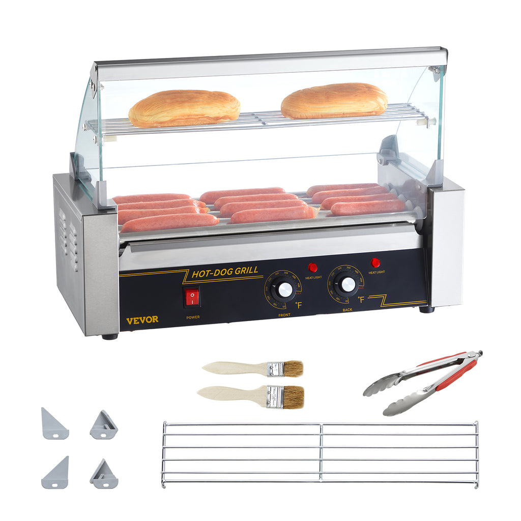 SucceBuy 5/7/11 Rods Commercial Hot Dog Roller Electric Sausage Maker Barbecue Grill Machine for Camping Party Home Appliance
