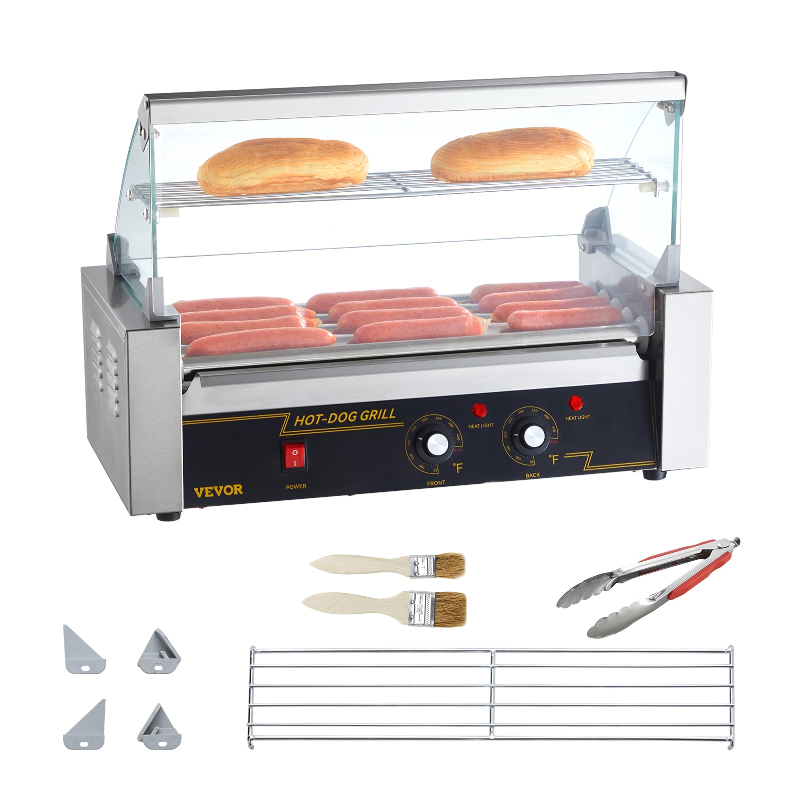 SucceBuy 5/7/11 Rods Commercial Hot Dog Roller Electric Sausage Maker Barbecue Grill Machine for Camping Party Home Appliance